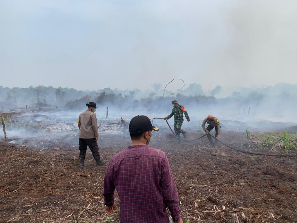 Empat Hektar Lebih Lahan di Mekar Jati Terbakar, TNI-Polri, Warga Hingga Water Boombing BNPB Provinsi Berjibaku Padamkan Api 